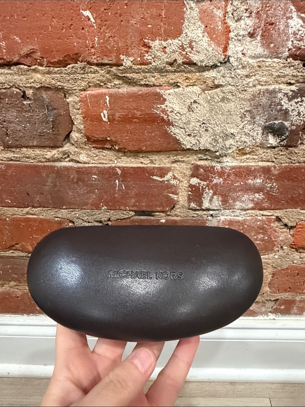 Michael Kors Men's Dark Brown Hard Shell Eyewear Case
